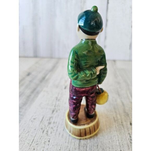 Gort vintage boy CL4820F-Lin Chinese Japanese lantern green figurine statue - Picture 3 of 9